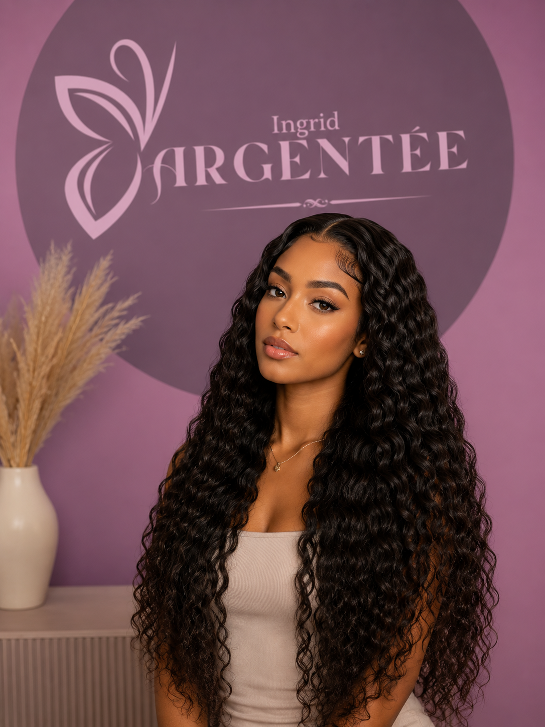 Lace Front Wig Deep Wave HD Lace Transparente 13x6 Densité 200 – Ingrid Argentée